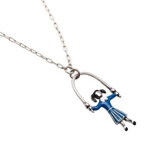 Pilgrim Silvertone Jump-rope Girl Necklace